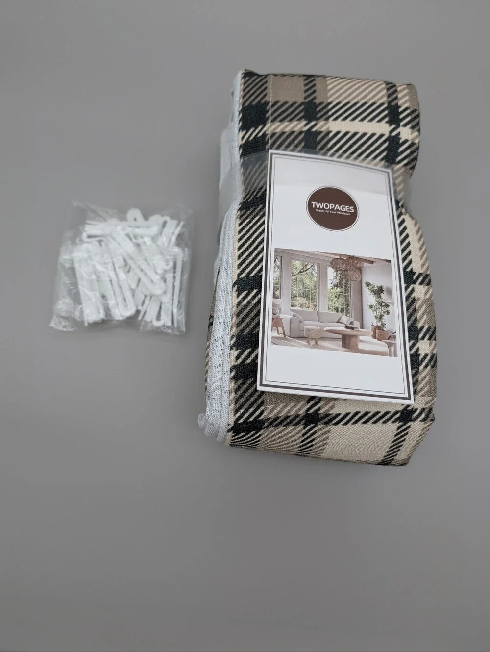TwoPages Sarale Linen Pinch Pleat Window Curtain 52
